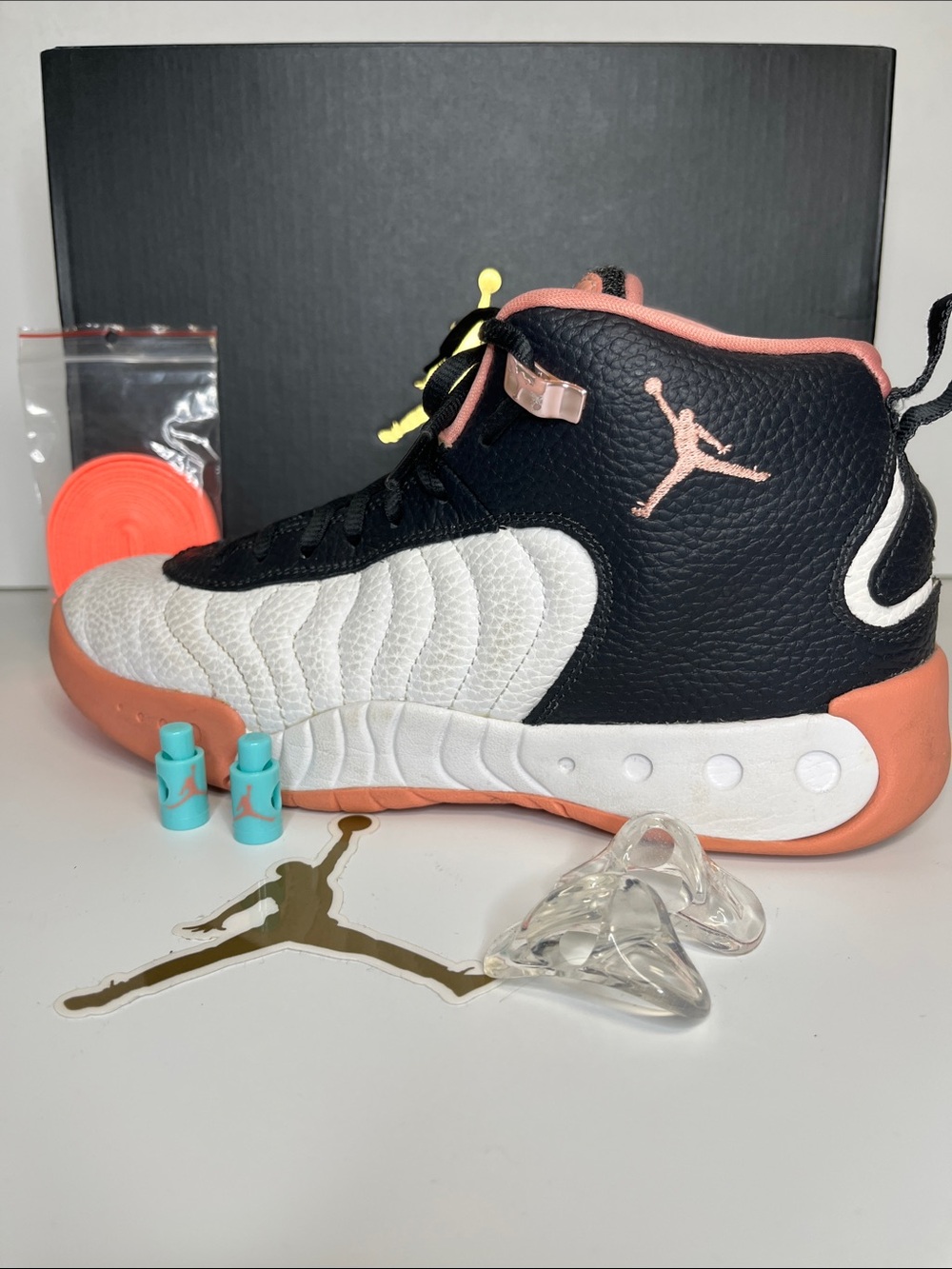Jordan Kids Basketball Shoes Black White Coral